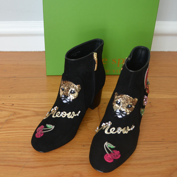 KATE SPADE Embroidered Suede Boots - Picture 8 of 8